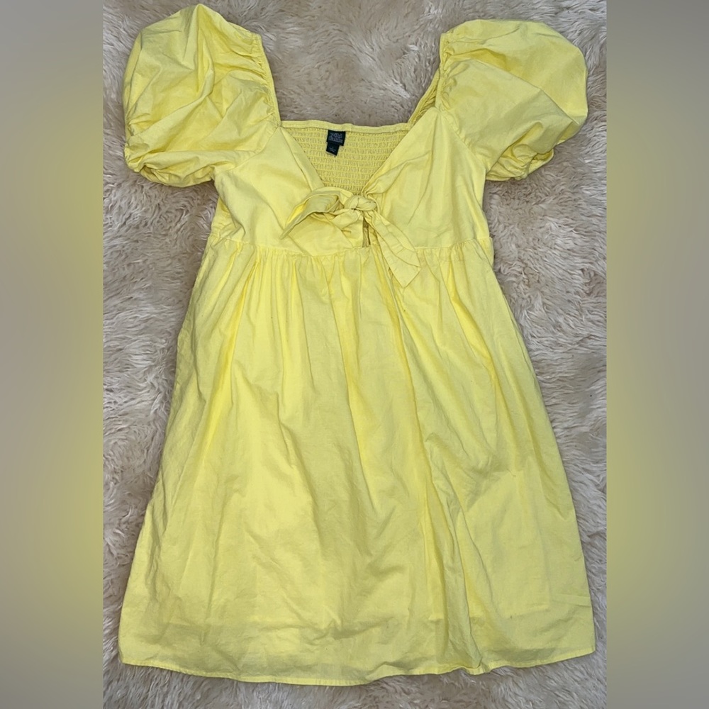 Wild Fable Yellow Puff sleeve dress